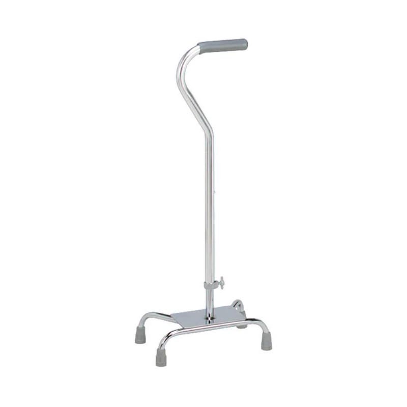 Compass Health Brands CarexÂ® Offset Quad Cane with Large Base, Silver